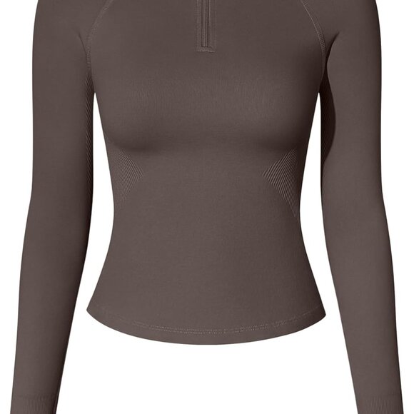 Chafe-Free Women's Yoga Top - Stylish Long Sleeve Tunic for Active Lifestyles - Picture 1 of 6